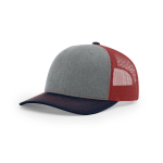 Heather Grey / Cardinal / Navy