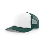 White / Dark Green